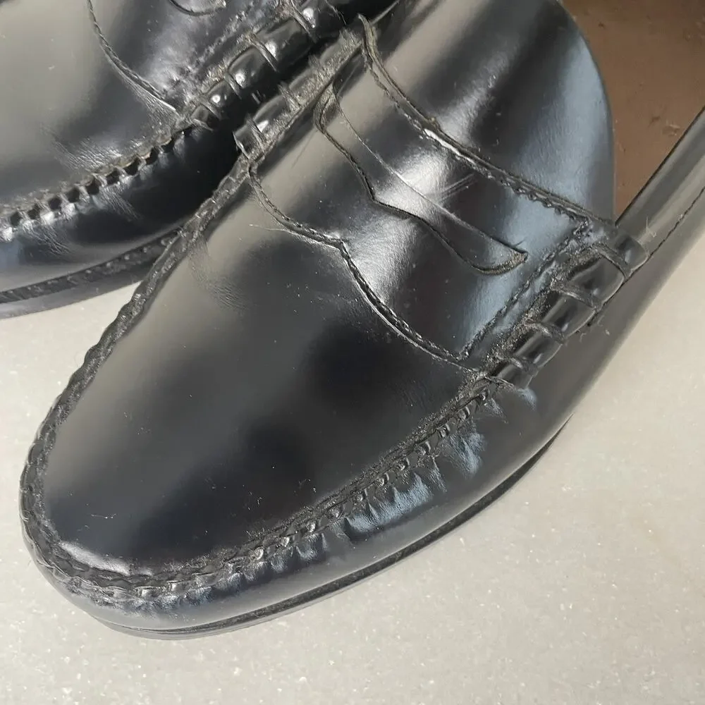 G.H. Bass & Co Black Leather Penny Loafers Men’s 10 D Weejuns Dress Shoes Preppy